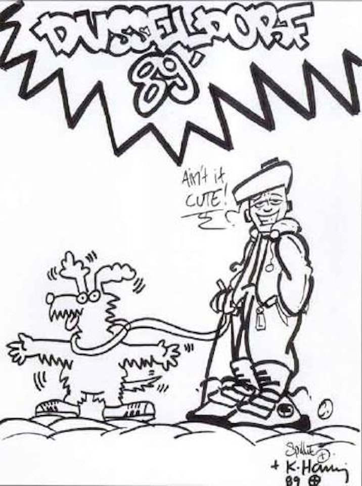 Dusseldorf 89, ain't it cute by Keith Haring