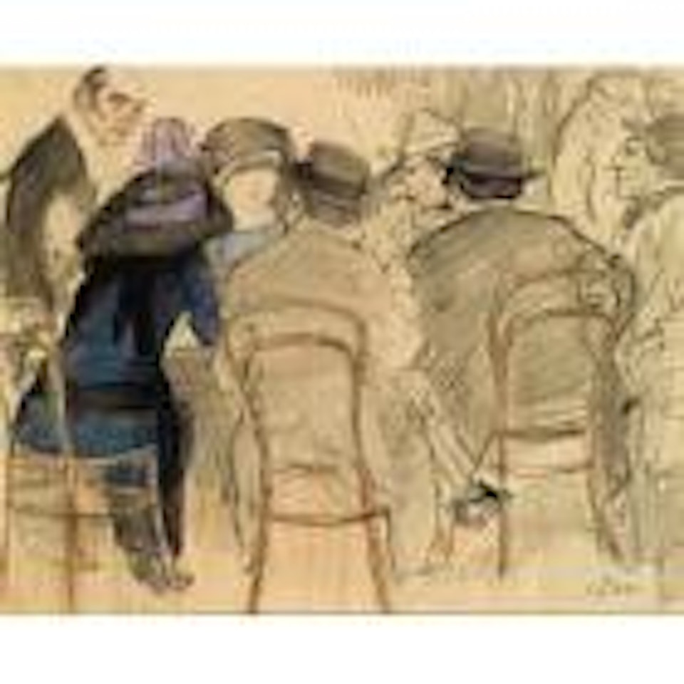 Cafe scene by Leo Gestel