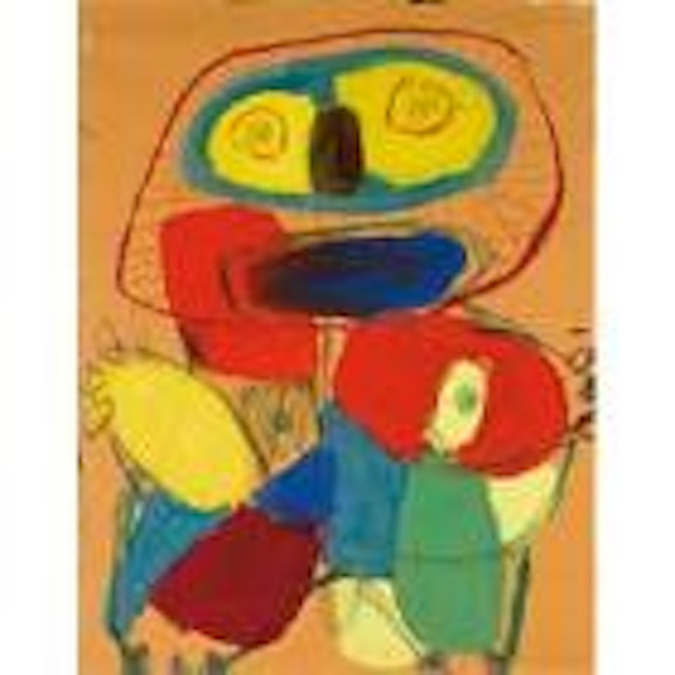 Child playing by Karel Appel