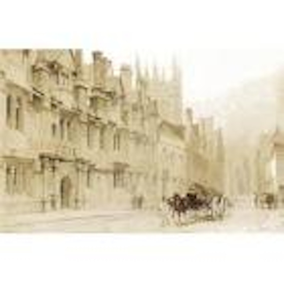 Street scene in Oxford by Thomas Allom