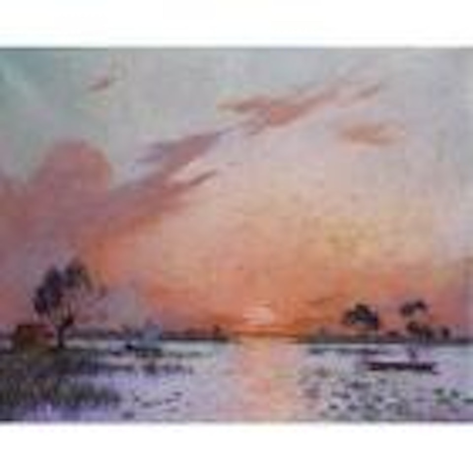 Coucher de soleil en Briere by Ferdinand du Puigaudeau