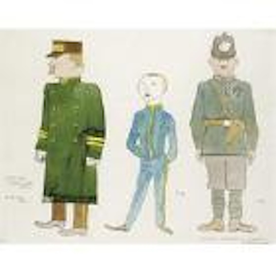 Three civil servants for Nebeneinander by George Grosz