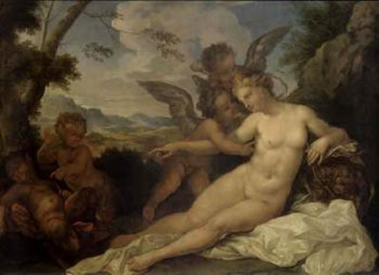Venus et un faune by Charles-Joseph Natoire