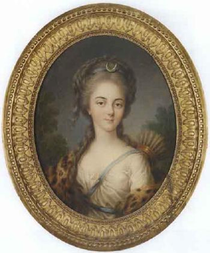 Portrait de la princesse Louise Charlotte de Lorraine Brionne en Diane by French School
