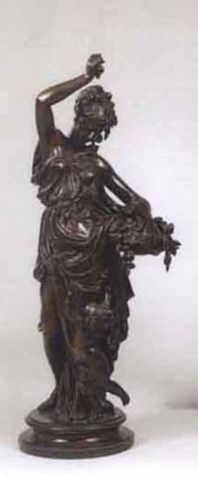 Jeune femme a la corbeille de fruits et enfant by Albert-Ernest Carrier-Belleuse