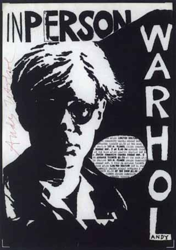 In person, Andy Warhol by Andy Warhol