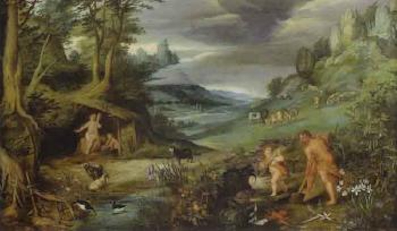 Le paradis perdu ou les travaux de la terre, avec Adam et Eve by Jan Brueghel the Younger