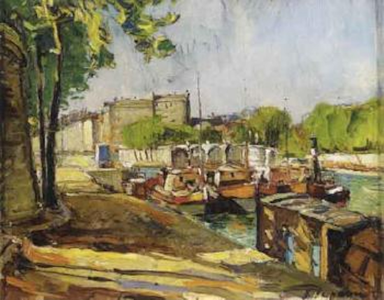 Les quais de Seine a Paris by Georgij Aleksandrovic Lapschin