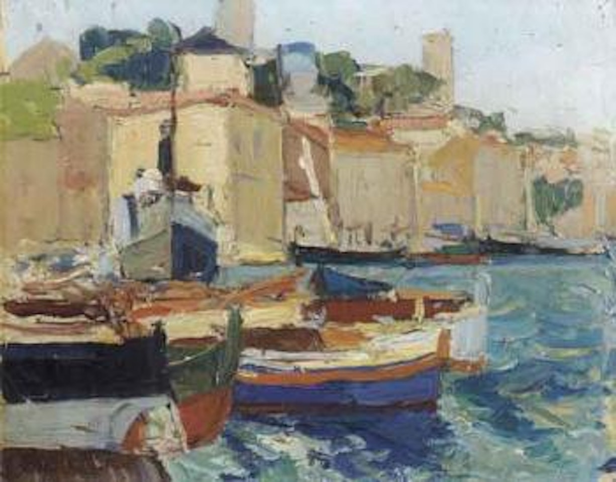 Le port de Cannes by Georgij Aleksandrovic Lapschin
