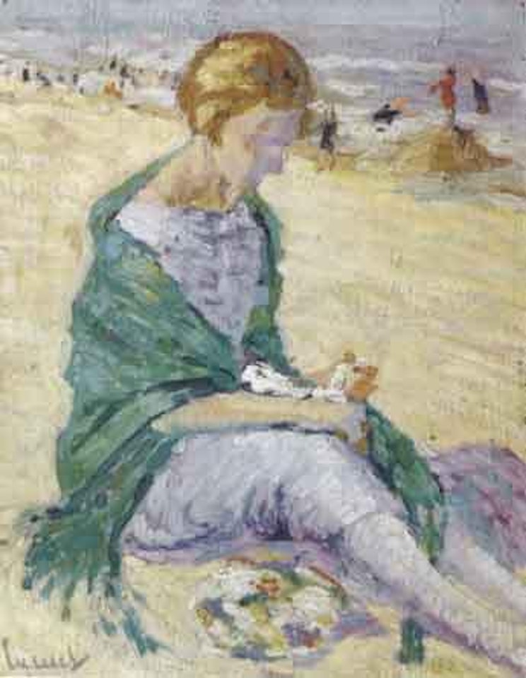Femme a la plage by Edward Cucuel