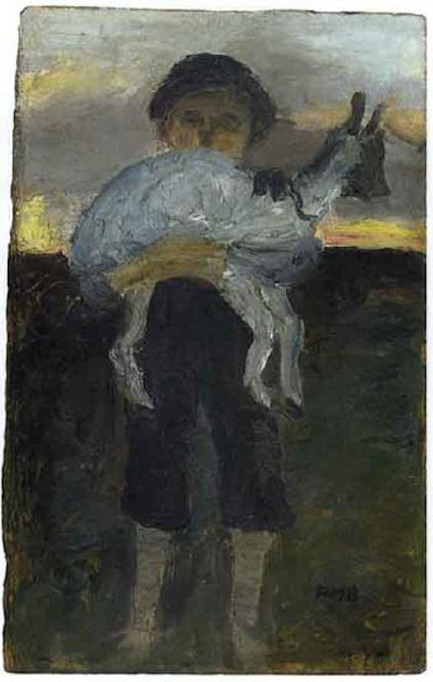 Boy with goat by Paula Modersohn-Becker