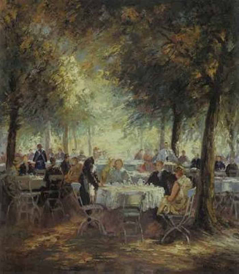 Cafe in Hofgarten, Munich by Otto Pippel