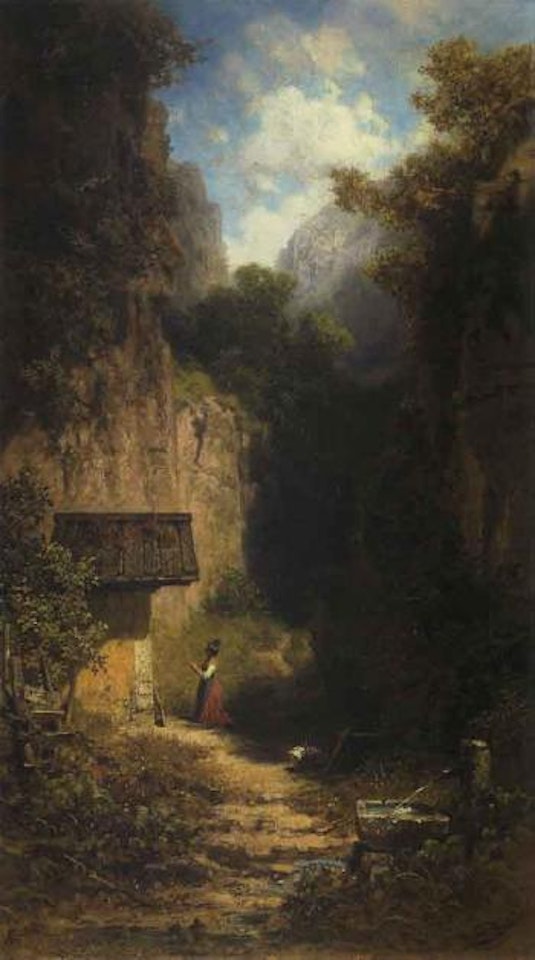 Woodland shrine by Carl Spitzweg