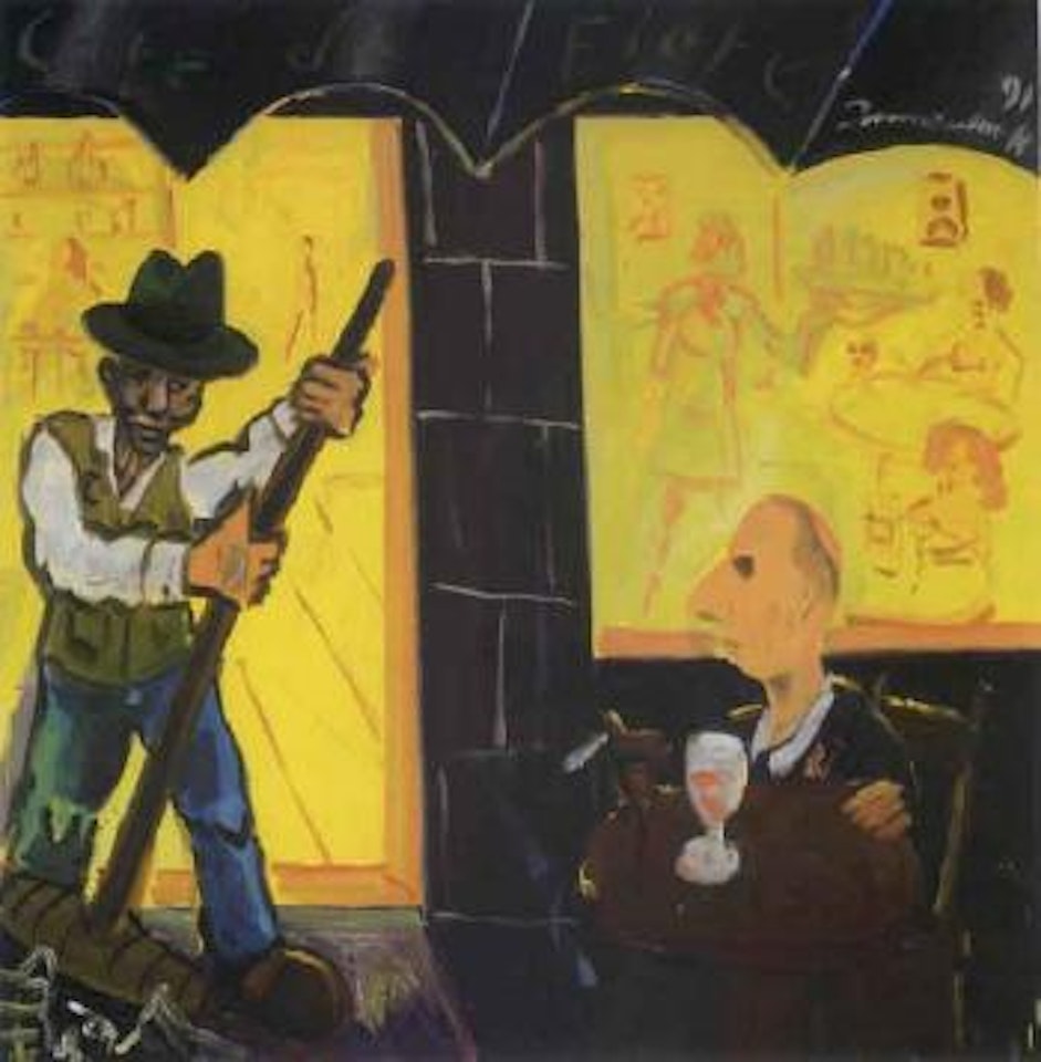 Cafe de Flore - Beuys and I by Jörg Immendorff