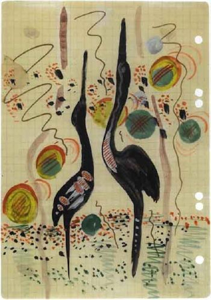 Untitled - storks by Sigmar Polke