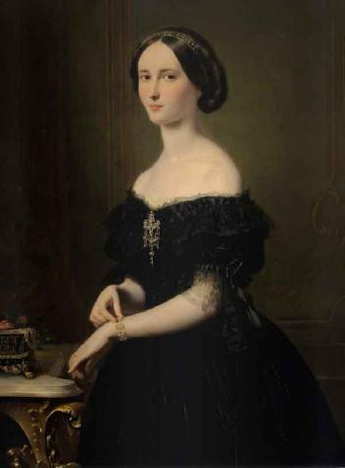 Portrait of elegant young woman by Francesco Hayez