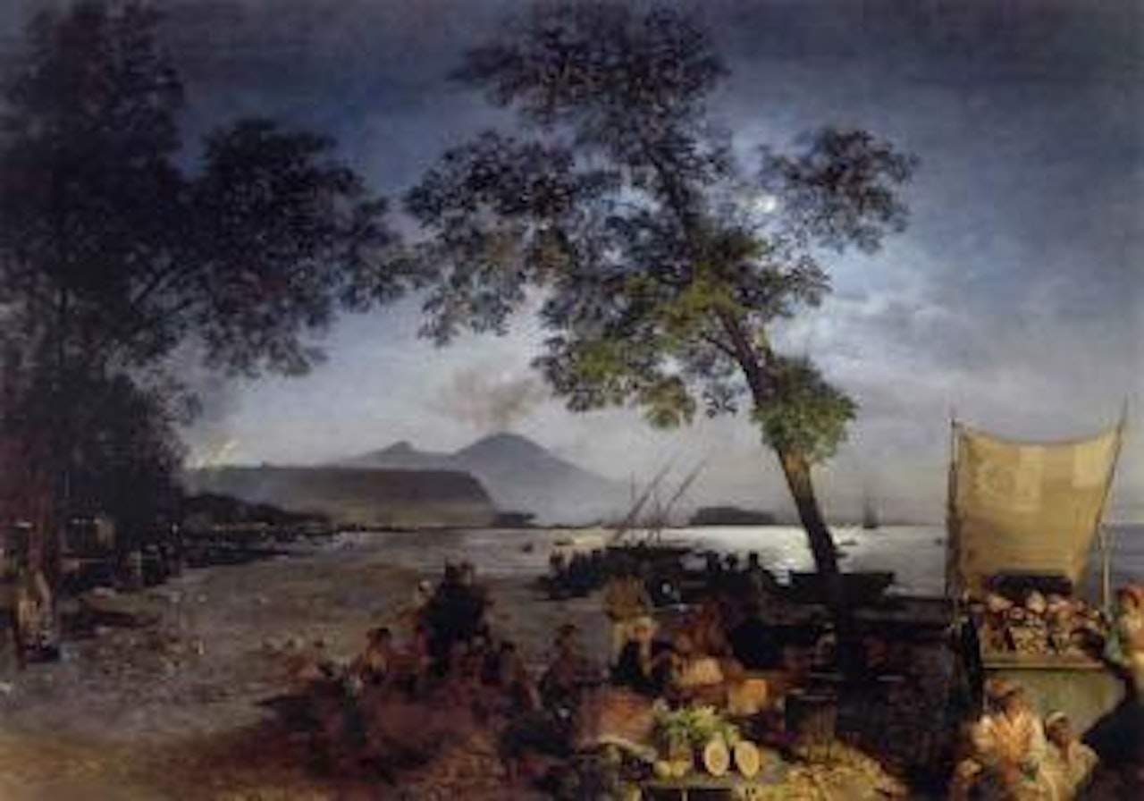 Summer evening on Bay of Naples by Oswald Achenbach