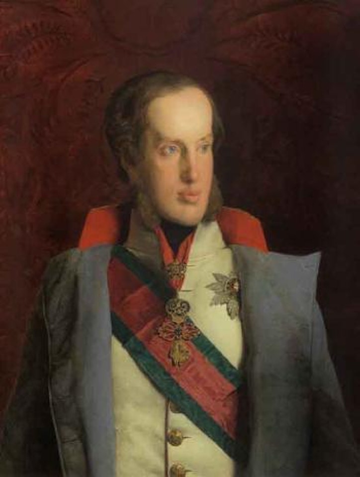 Portrait of Franz Carls in uniform by Ferdinand Georg Waldmüller