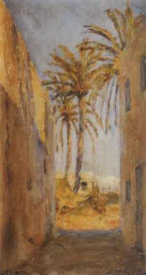 Ruelle au palmier by Alexandre Roubtzoff