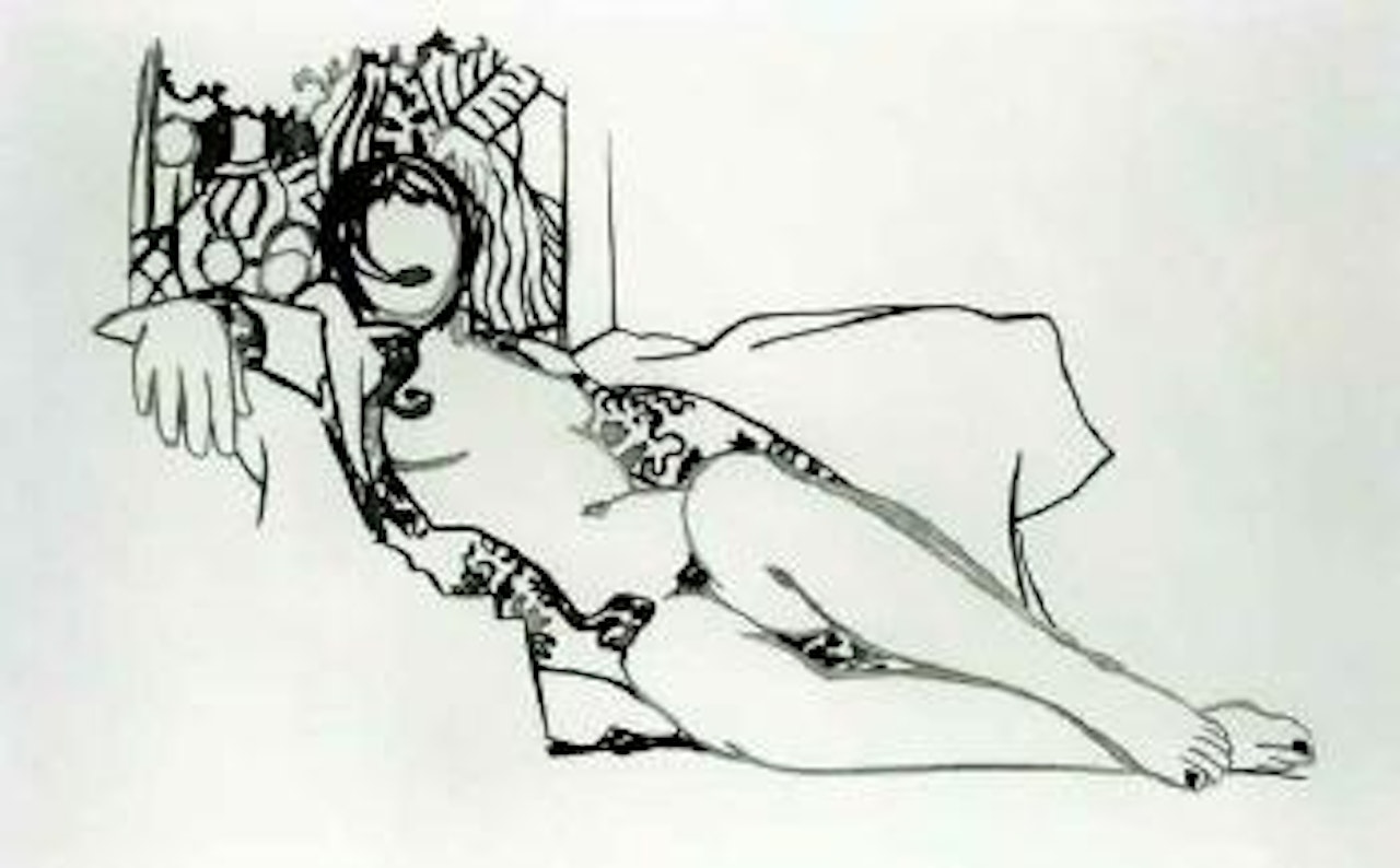 Monica nude with Matisse by Tom Wesselmann