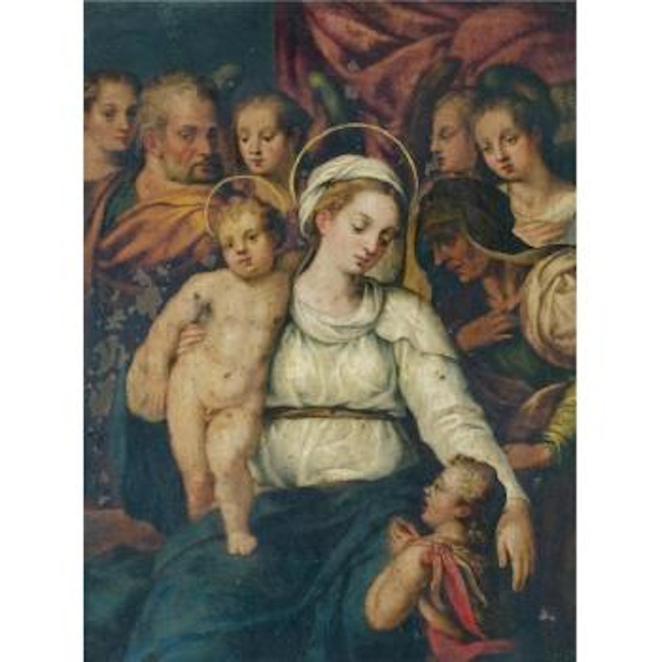 Holy Family with Saint Elizabeth and the Infant Saint John the BaptistL11 and angels by Lavinia Fontana