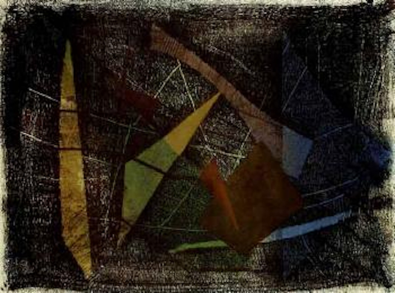 Vibration between blue and red by Fritz Winter
