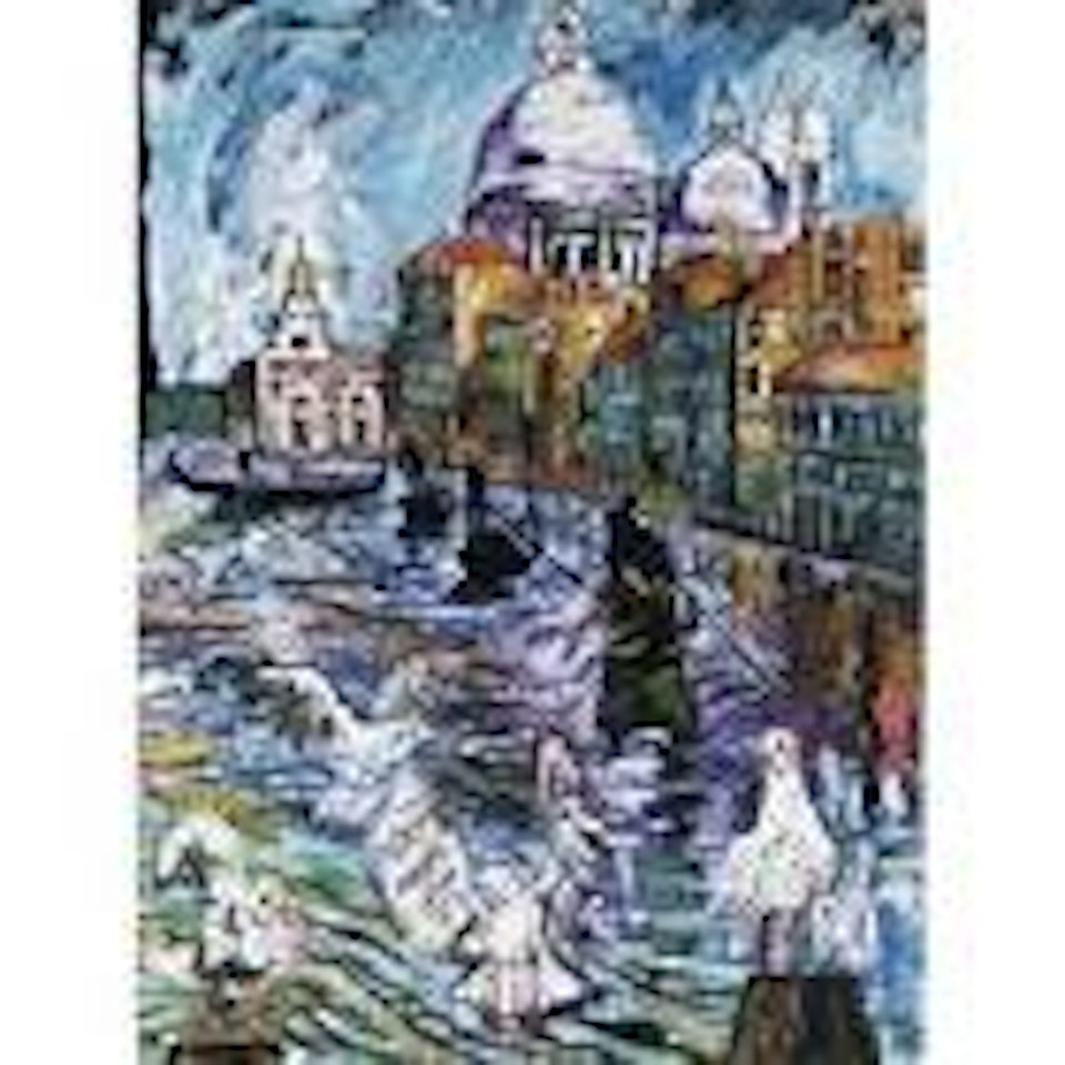 Gondoliers on the Grand Canal by John Bratby