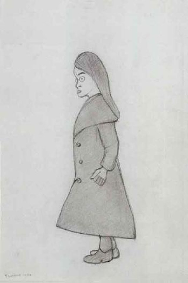 Woman walking by Laurence Stephen Lowry