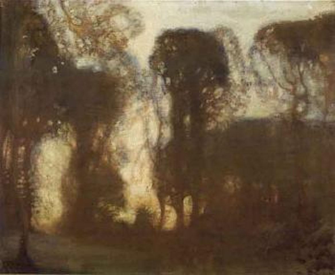 Study of trees, evening by Alfred James Munnings