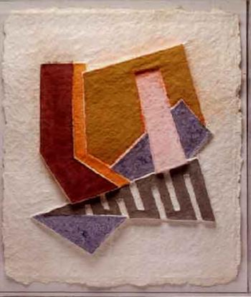 Untitled - relief geometric paper sculpture by Frank Stella