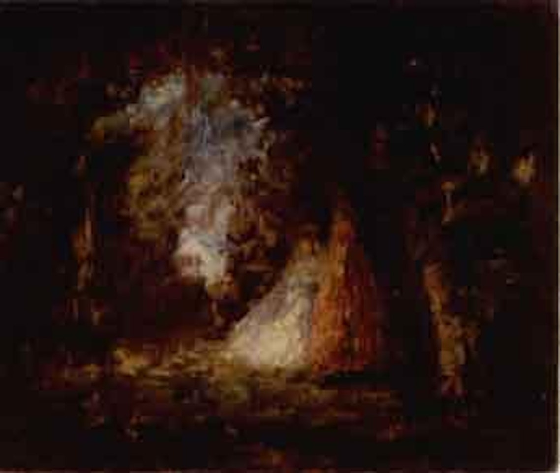Two ladies in the forest by Adolphe Monticelli