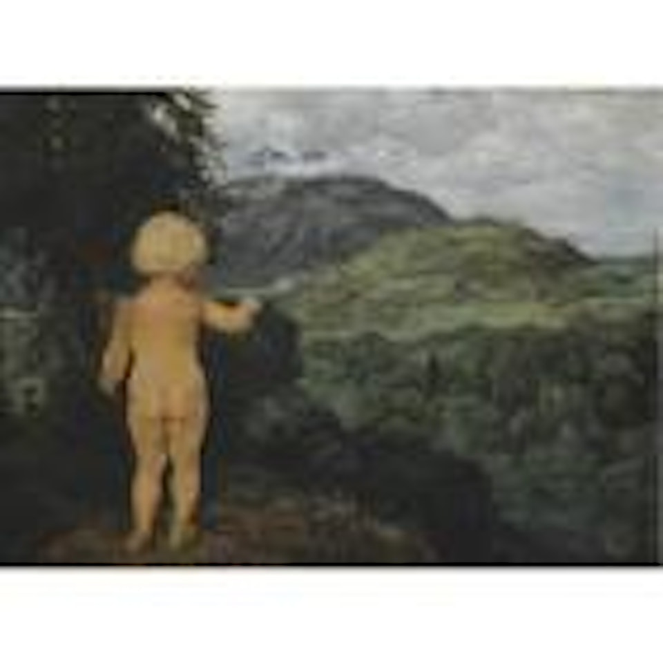 Cupid as landscape painter by Hans Thoma