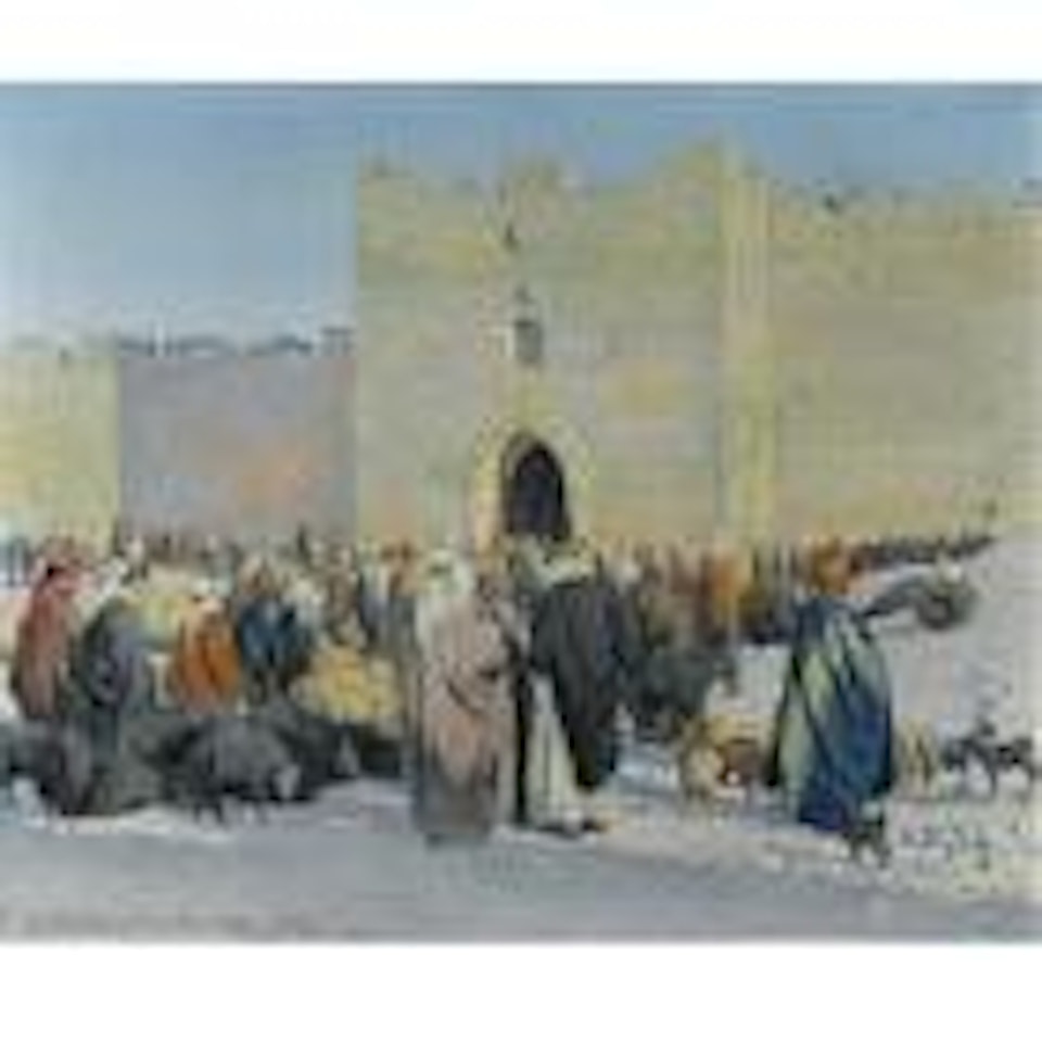 Market in Jerusalem by Ludwig Blum
