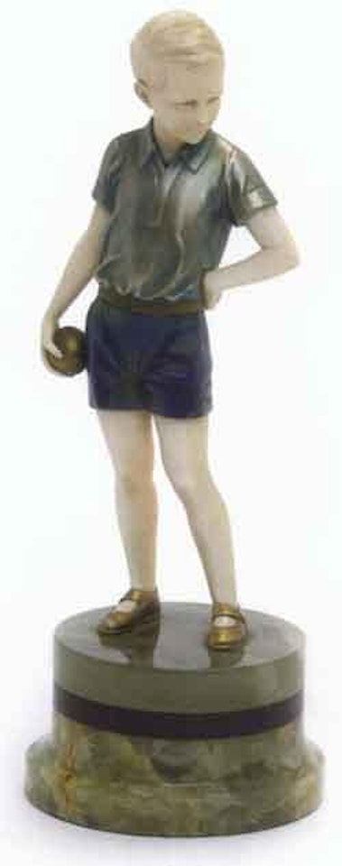 Little cricketer by Ferdinand Preiss
