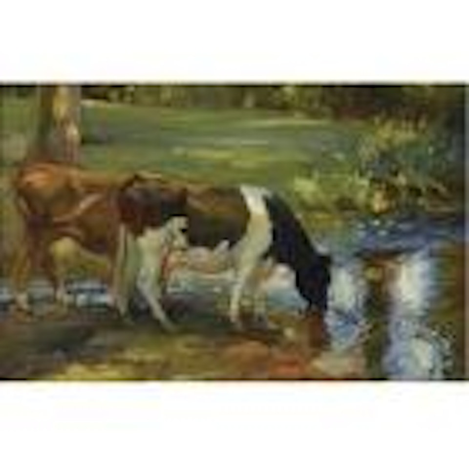 Dairy cows by a stream by Alfred James Munnings