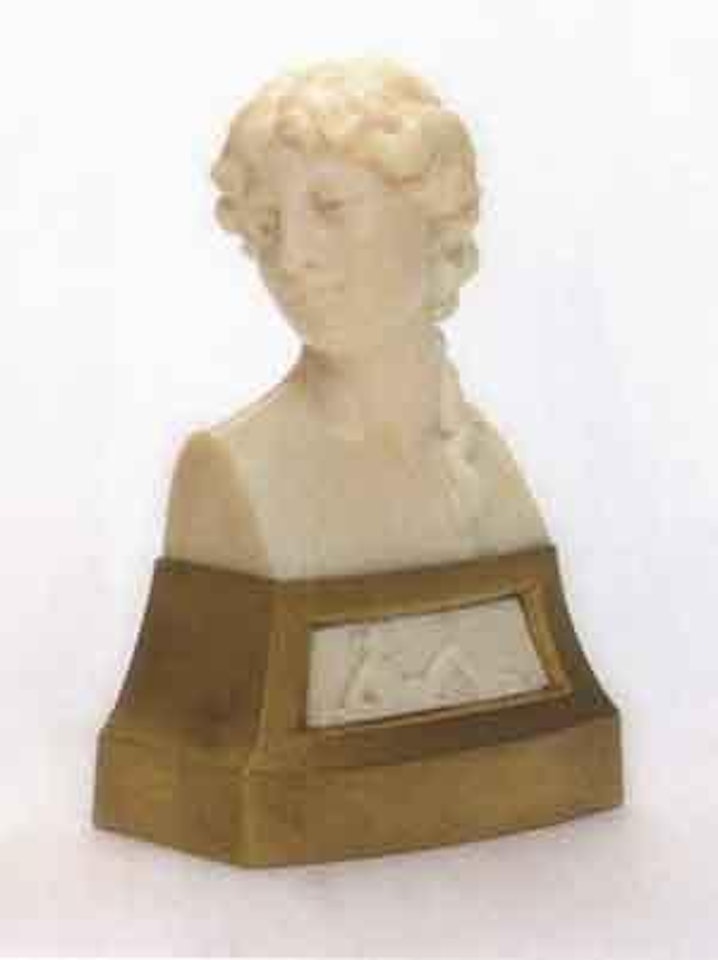 Bust of a female with hair pulled back, classical maiden by Ferdinand Preiss