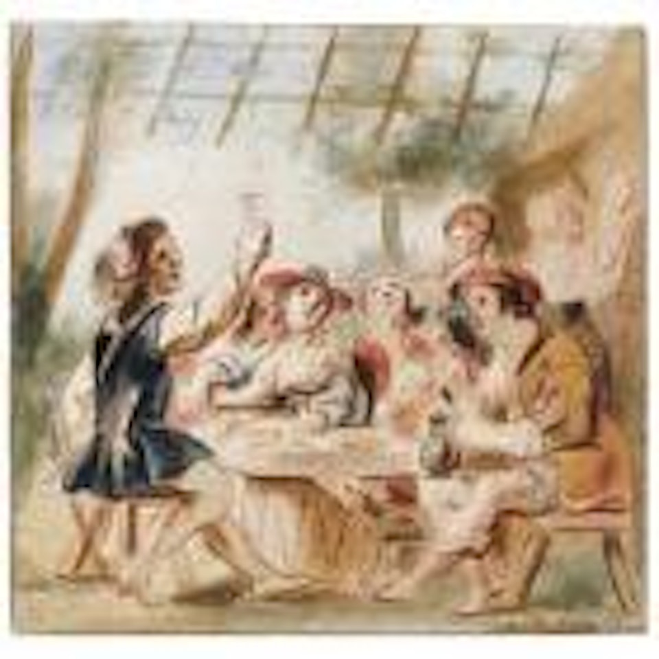 Merry company under an arbour by Jacob Jordaens