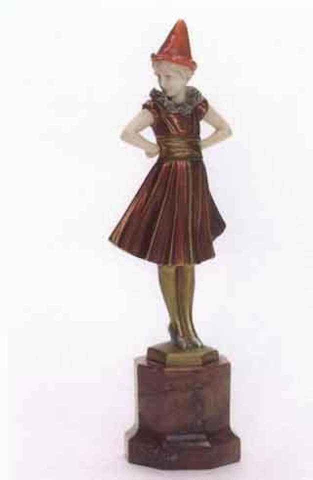 Pierrette, wearing red dress by Ferdinand Preiss