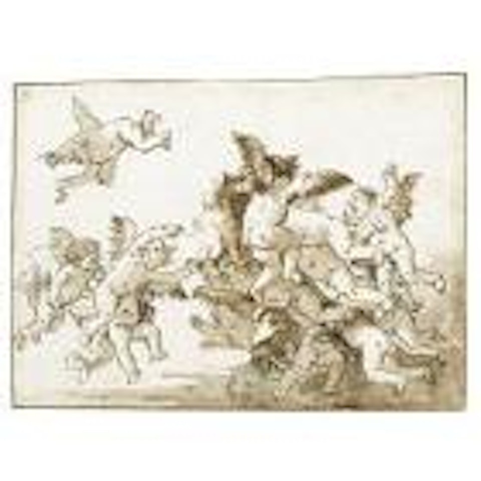 Group of putti playing in the clouds by Giovanni Battista Tiepolo