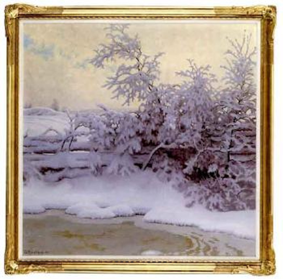 Winter morning by Gustaf Fjaestad