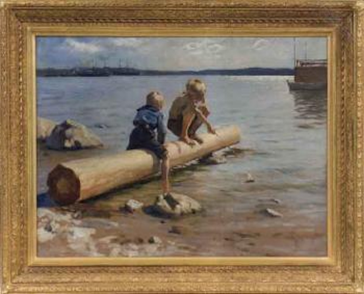 Boys playing by Albert Edelfelt