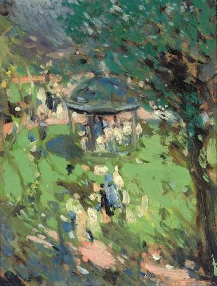 Band stand and Princess Street Gardens, Edinburgh by John Duncan Fergusson
