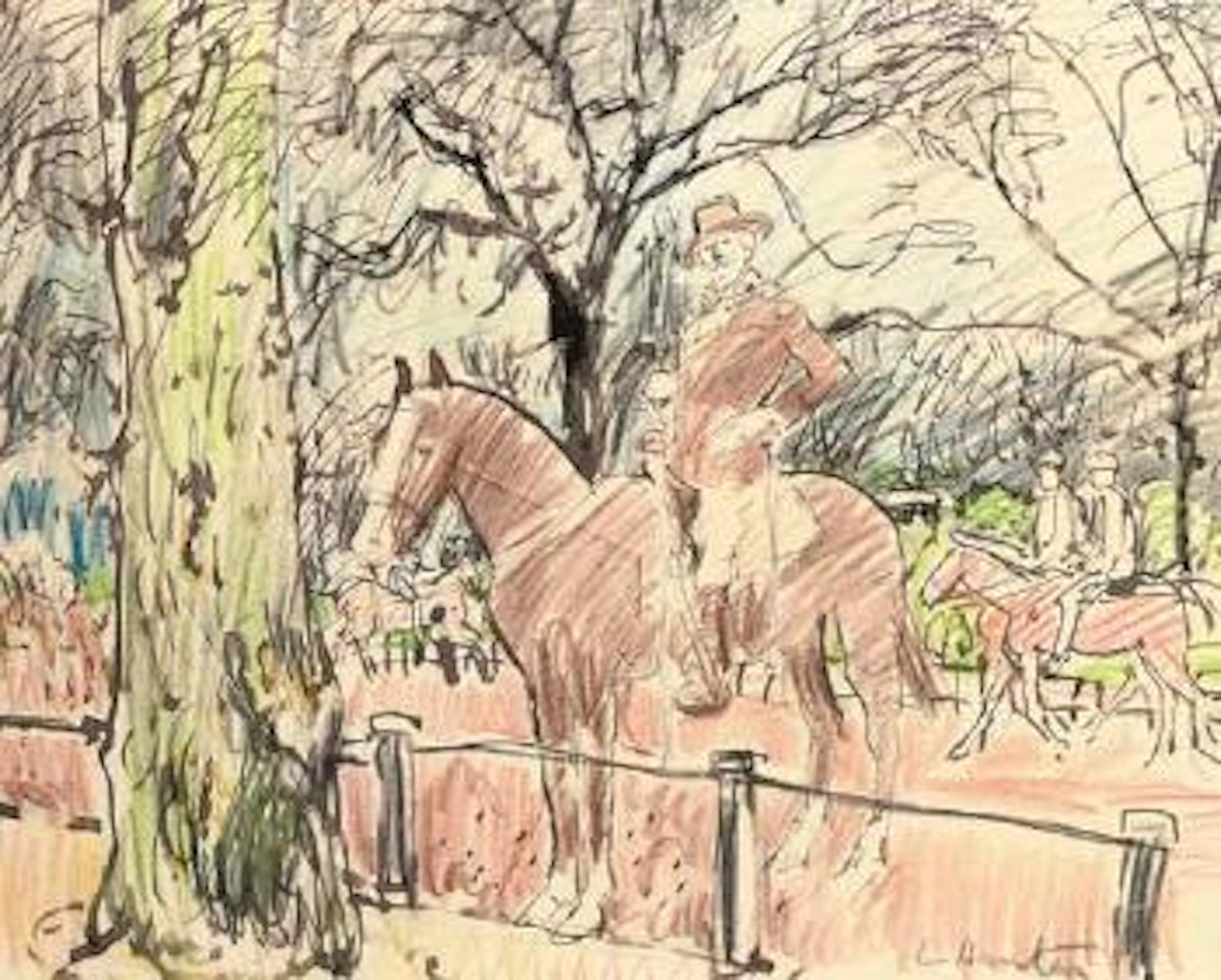 Don Roberto Cunninghame Graham in Rotten Row, Hyde Park by George Leslie Hunter