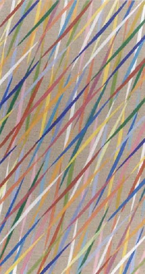 Red and blue M by Piero Dorazio