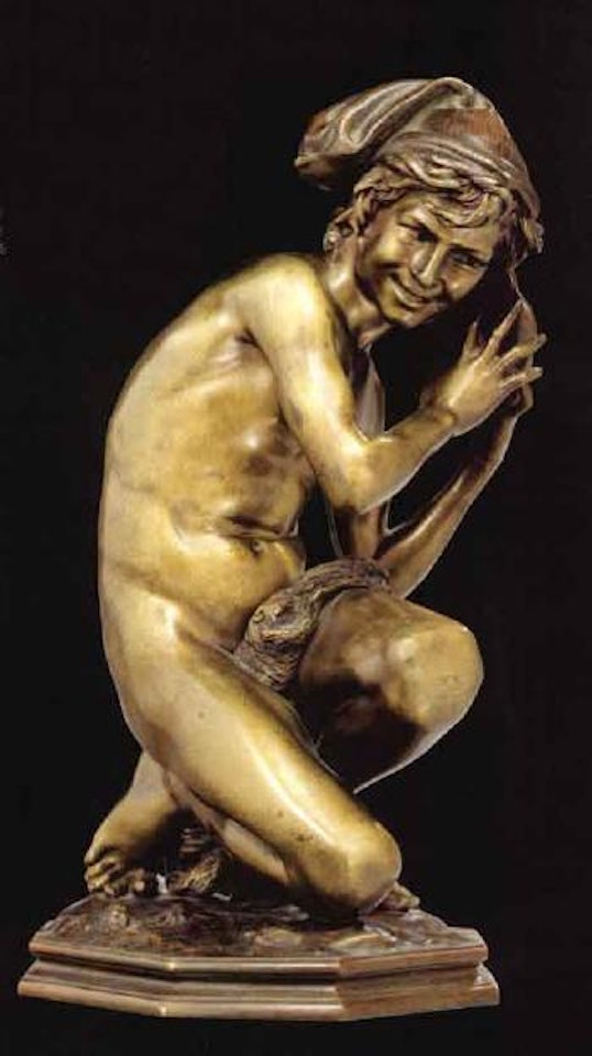 Jeune pecheur avec filet by Jean-Baptiste Carpeaux
