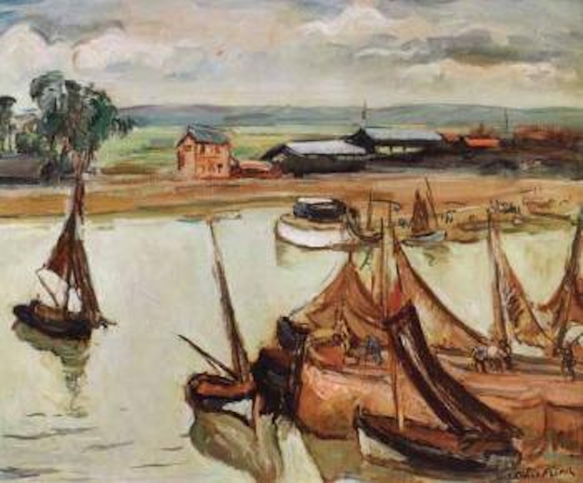 Le chenal au port de Honfleur by Othon Friesz
