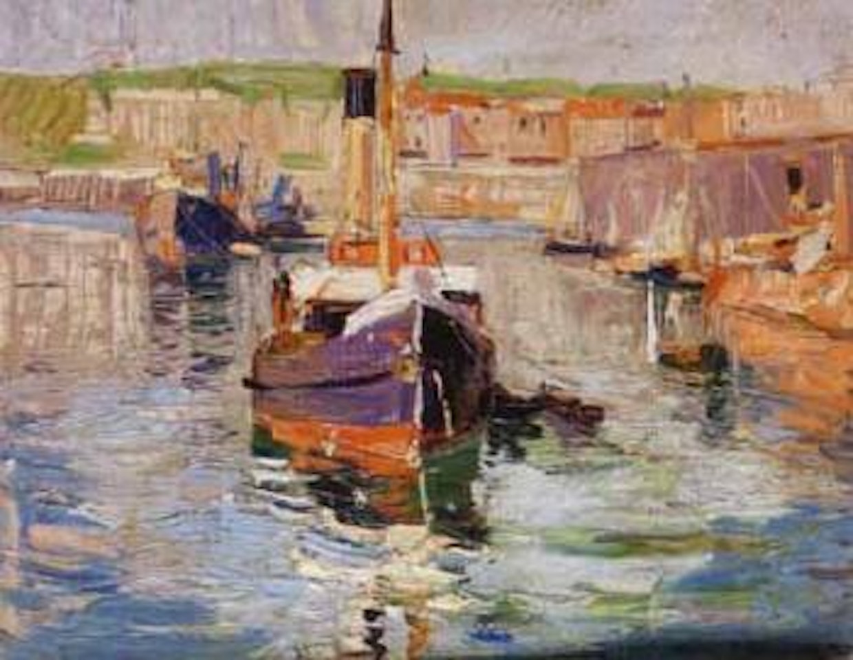 Le port by Georgij Aleksandrovic Lapschin