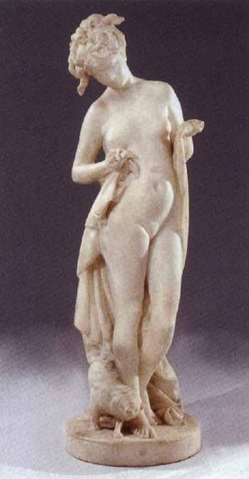 Femme nue au chat sortant du bain by Albert-Ernest Carrier-Belleuse