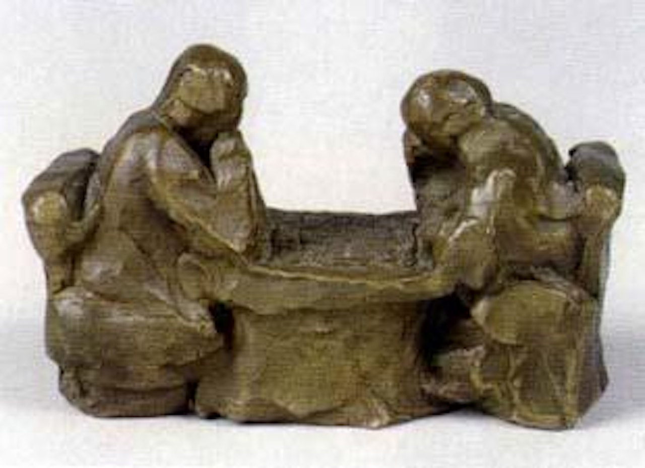 Game of chess by Alfred Hrdlicka