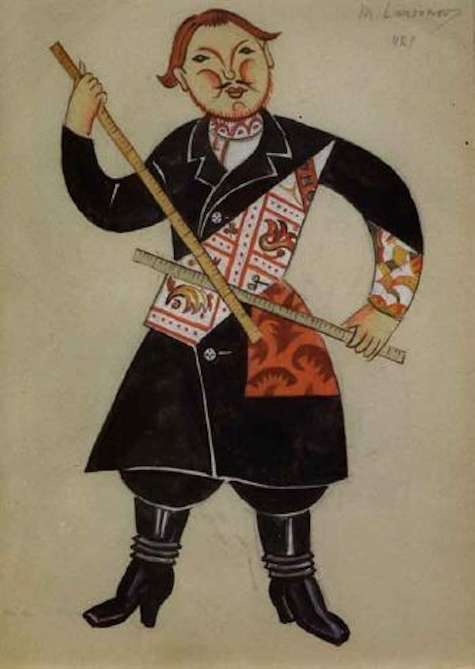 Projet de costume pour Chout by Mikhail Larionov